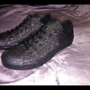 Purple Glitter Converse